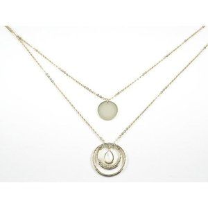 Elegant Double Layered Style Mix Design Necklace